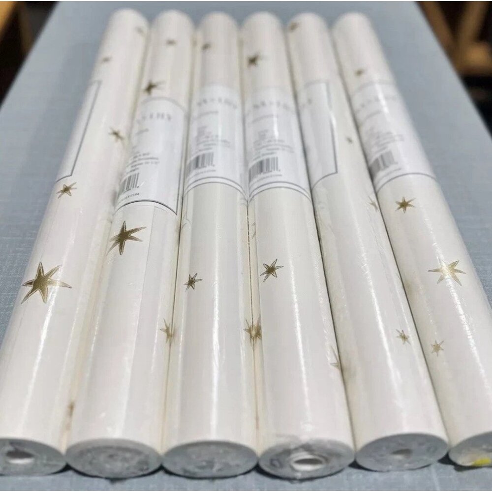 NEW Serena & Lily Star Wallpaper-Ivory Beige